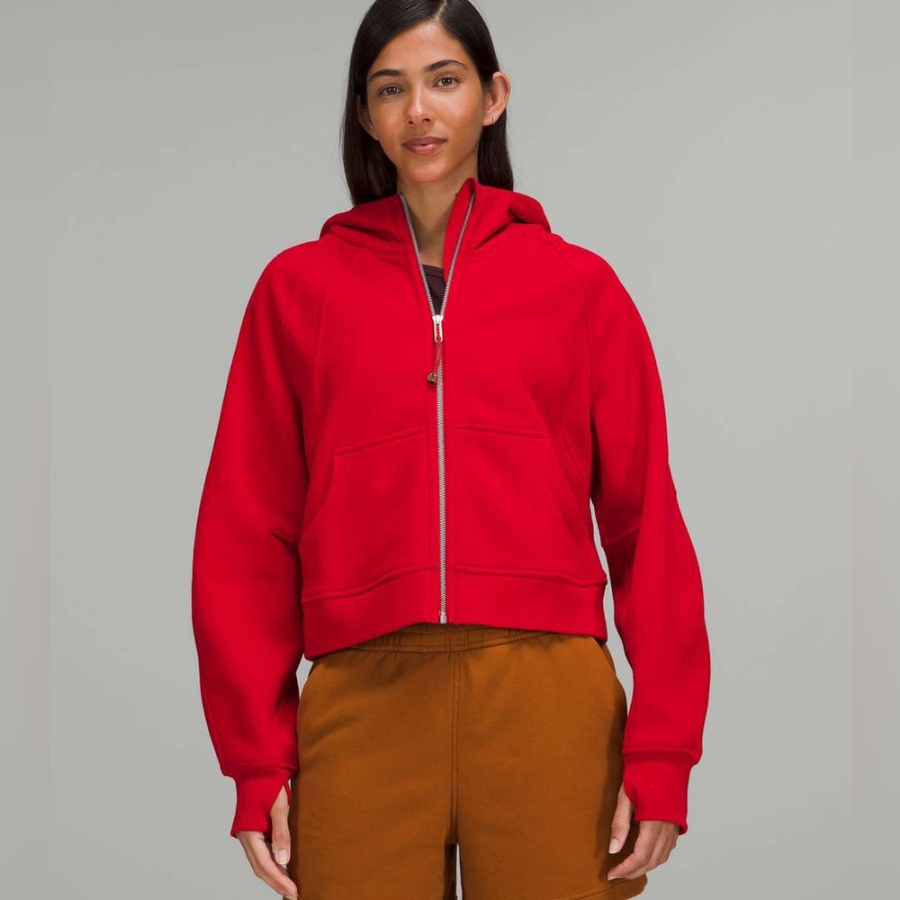Lululemon scuba oversized full zip DARK RED